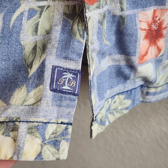 Tommy Bahama Shirt Mens XL Blue Silk Floral Hawaiian Original Fit Camp Casual - Picture 3 of 11